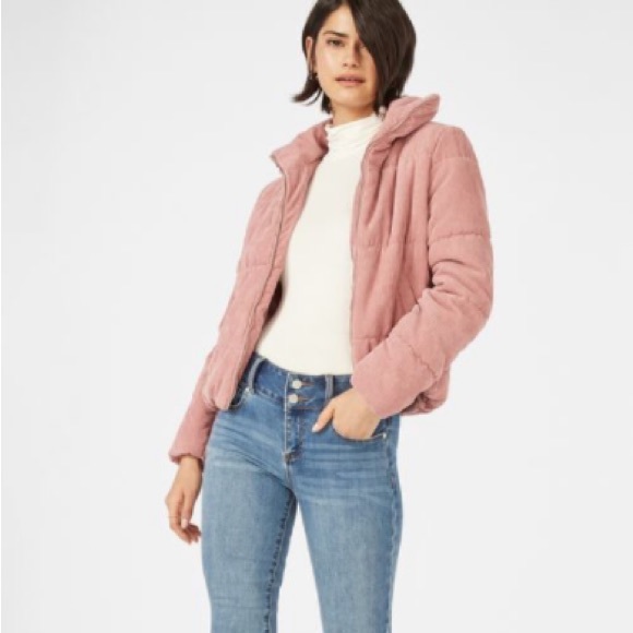 Just Fab Corduroy Mauve Full Zip Jacket, Size L, NEW - Picture 1 of 5